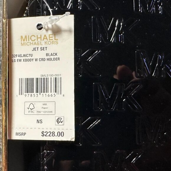 Michael Kors Women's Jet Set Crossbody Bag & Card Holder Set Black One Size - Picture 4 of 7